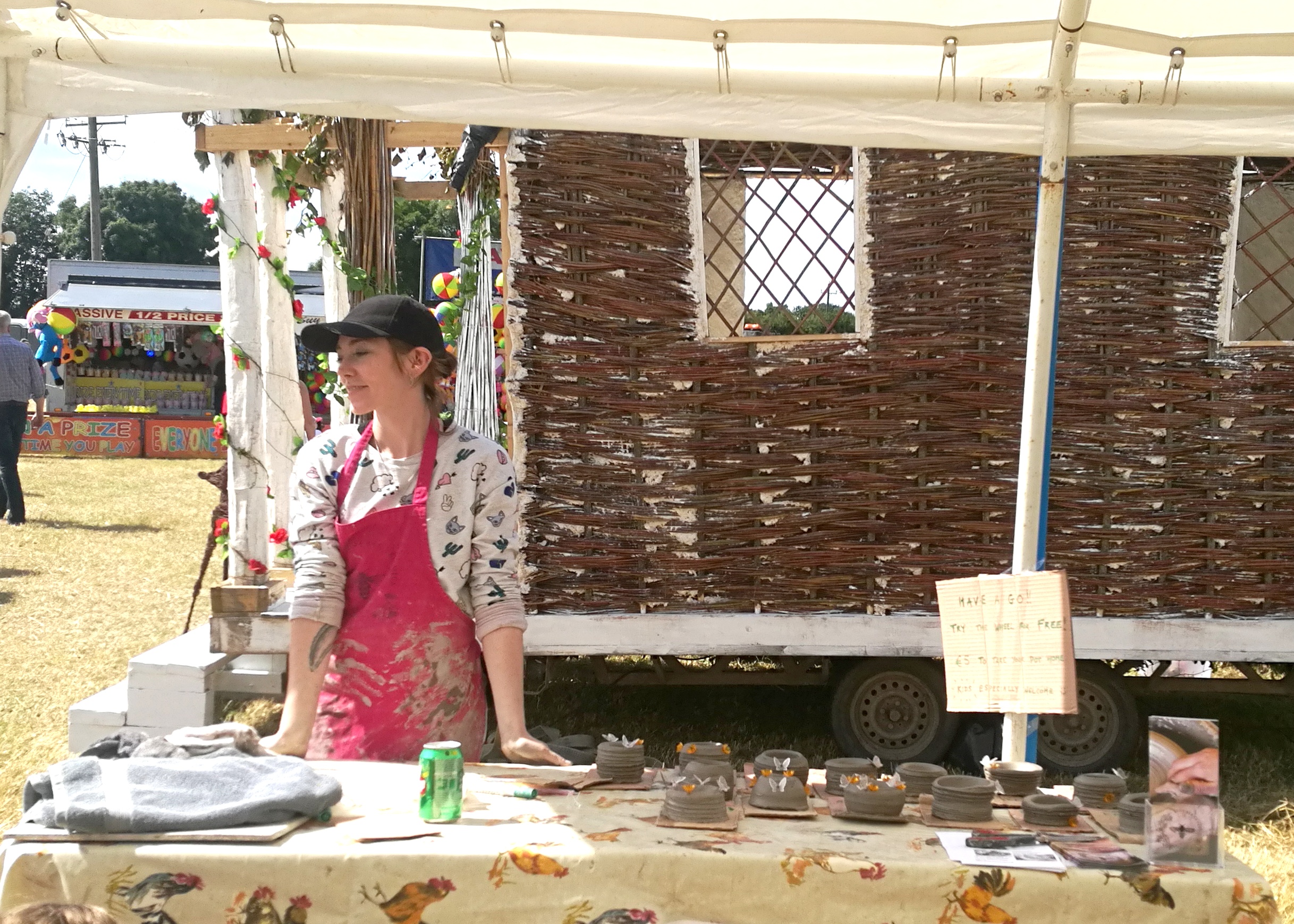 photo of the artist at a local fete