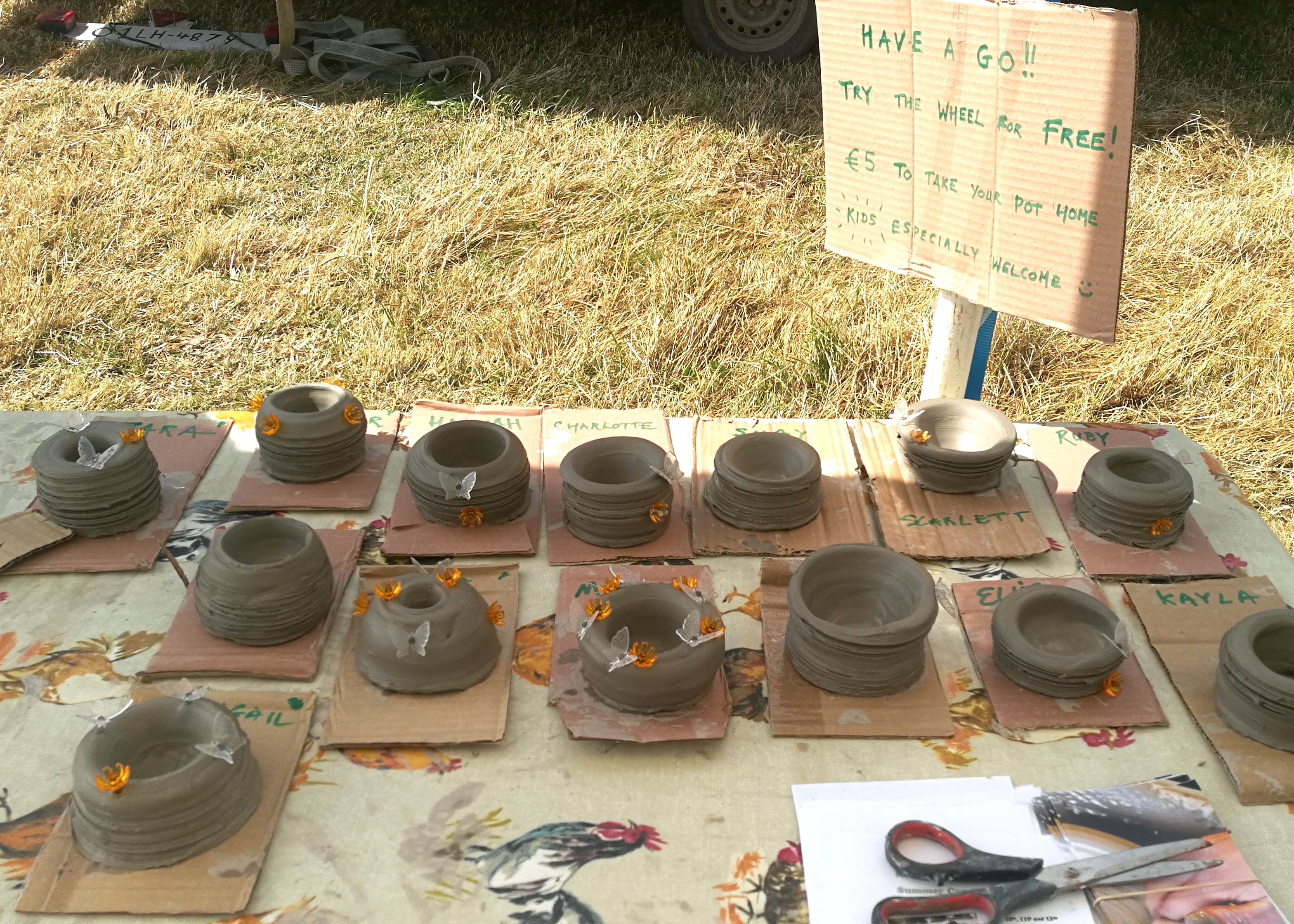 photo of pots created by children